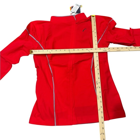 NWT Vibrant Red with gray piping  Jacket Golf Athletic Athleisure Multiple Size - Picture 4 of 5
